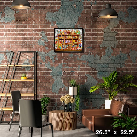 Totally Toys 20" x 24" Framed Canvas by Michael Fishel 26.5" x 22.5"
